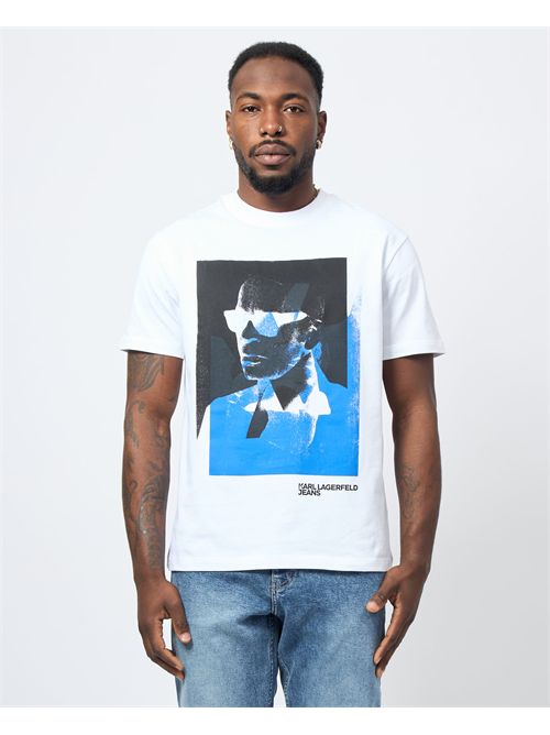 Karl Lagerfeld men's T-shirt with maxi logo KARL LAGERFELD | A2M17036100